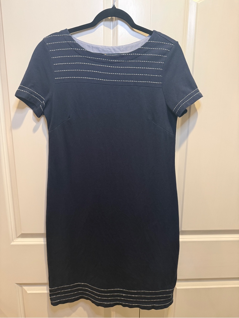 Brooks Brothers Classic Navy Short-Sleeve Shift Dress Size Medium